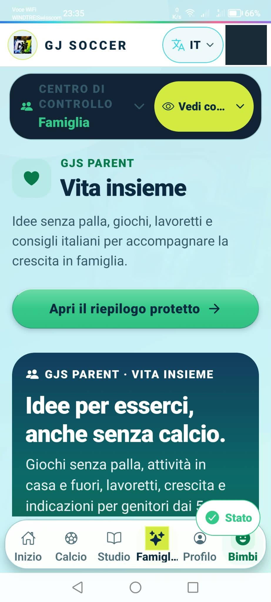 GJ Soccer — Android · Vie en famille